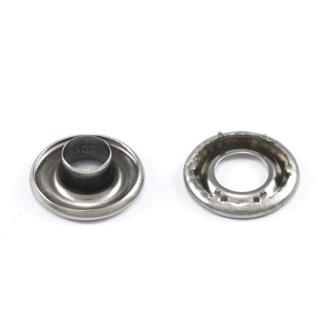 DOT Rolled Rim Self-Piercing Grommet with Spur Washer #0 Stainless ...