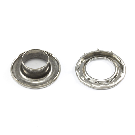 DOT Rolled Rim Self-Piercing Grommet with Spur Washer #5 Stainless ...